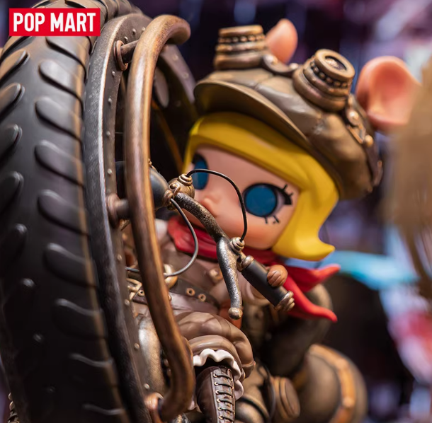 POPMART泡泡玛特 蒸汽朋克独轮风暴小猪MOLLY潮流玩具创意摆件